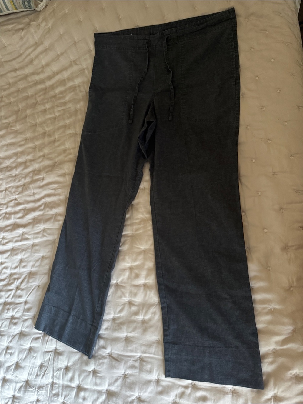 Praha Breathe Charcoal Grey Drawstring Wide-Leg Pants
